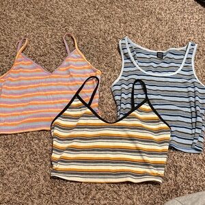 Striped Women's Crop Tops - Multicolor Set, ALL INCLUDED
